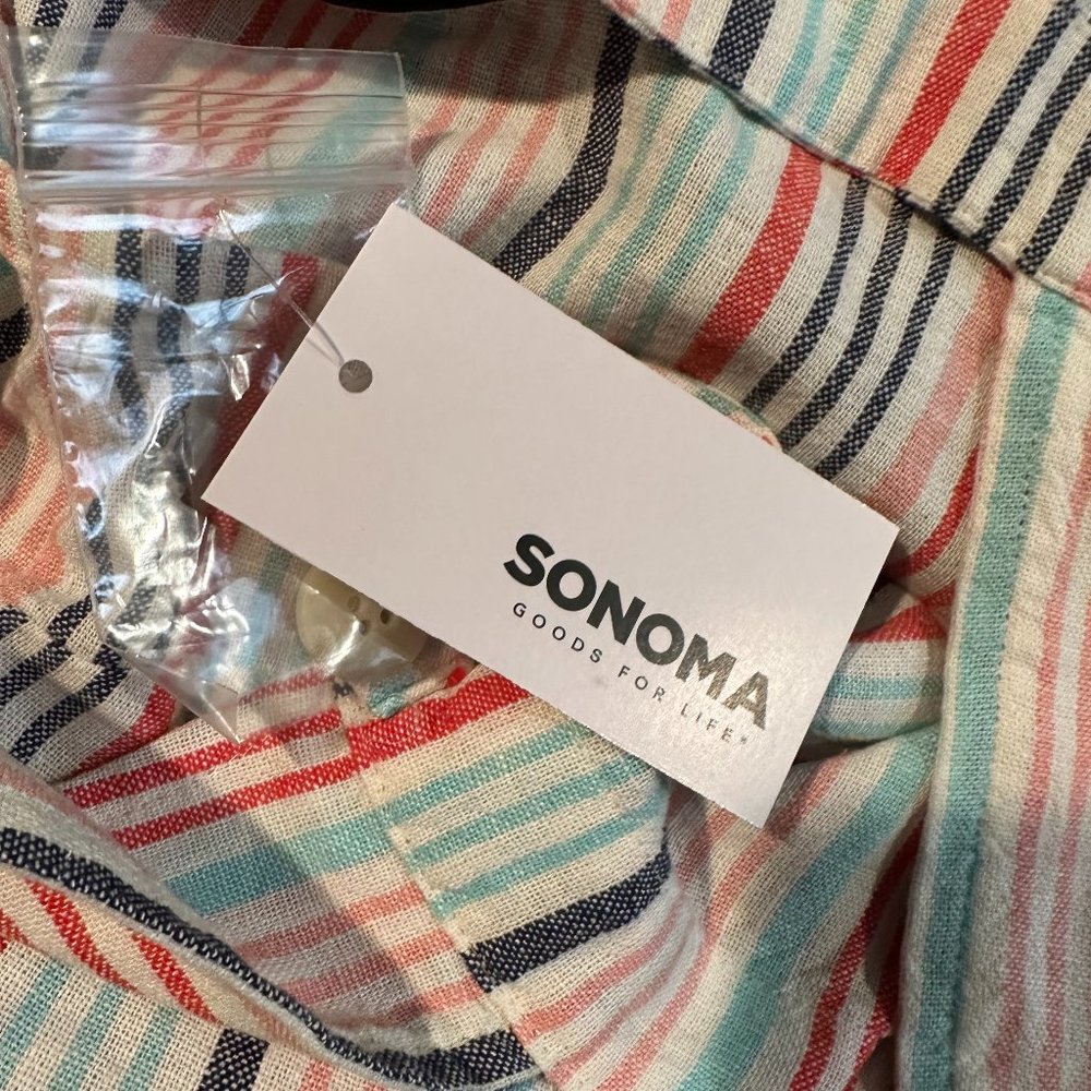 SONOMA TIE HEM SQUARENECK TANK SIZE L  #578 - Picture 3 of 3